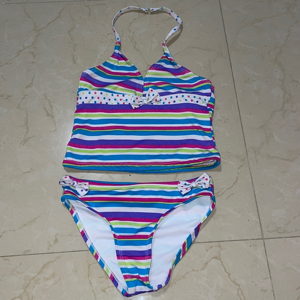 Girls JANTZEN 2-Pc Swim Suit Swimsuit